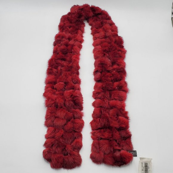 Cejon Rabbit Fur Pom-Pom Scarf - NWT - Picture 13 of 15
